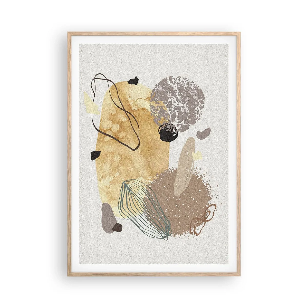 Poster in einem Rahmen aus heller Eiche - Angewandte Plumkologie - 70x100 cm