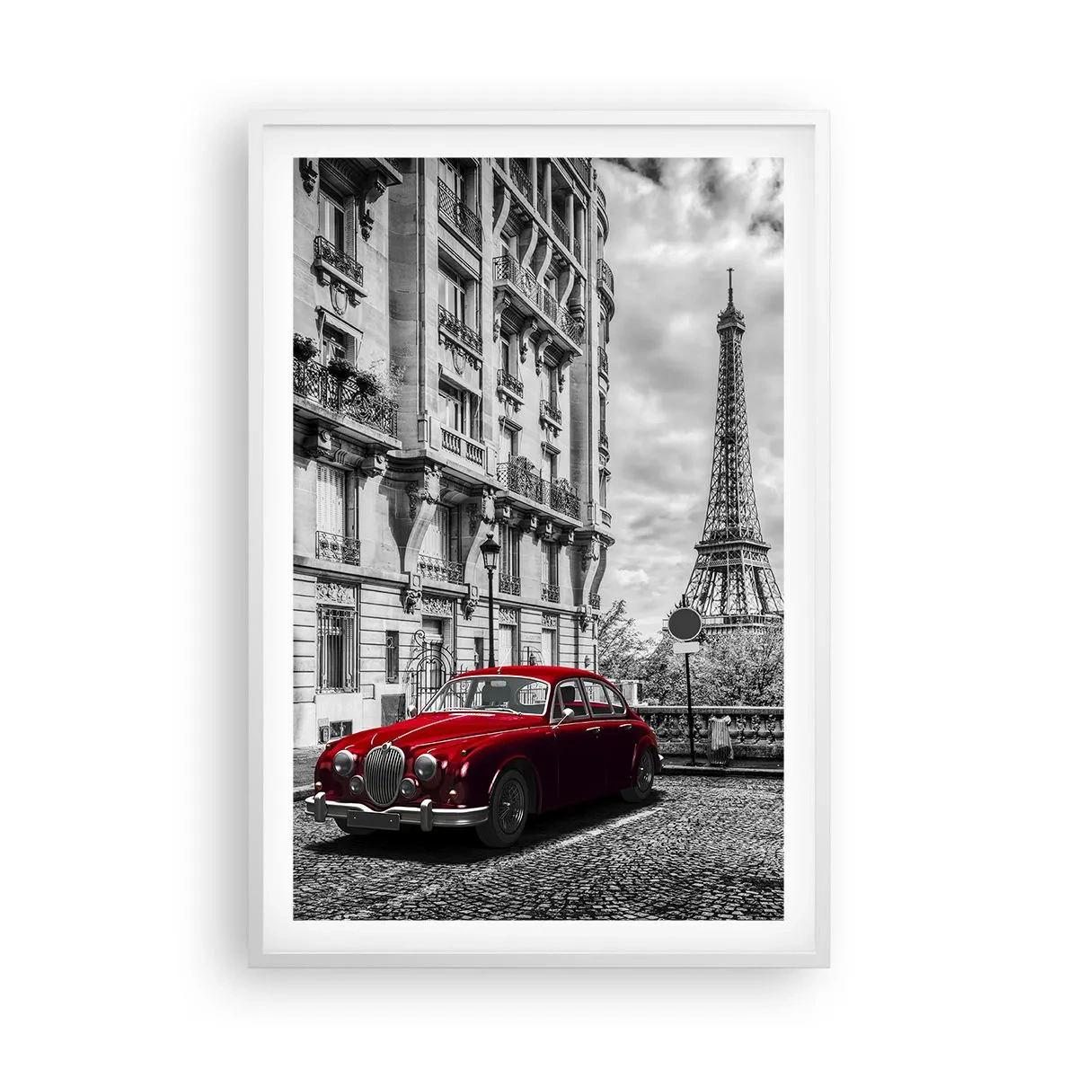 Poster in einem weißen Rahmen - Raubtier in der Stadt - 61x91 cm