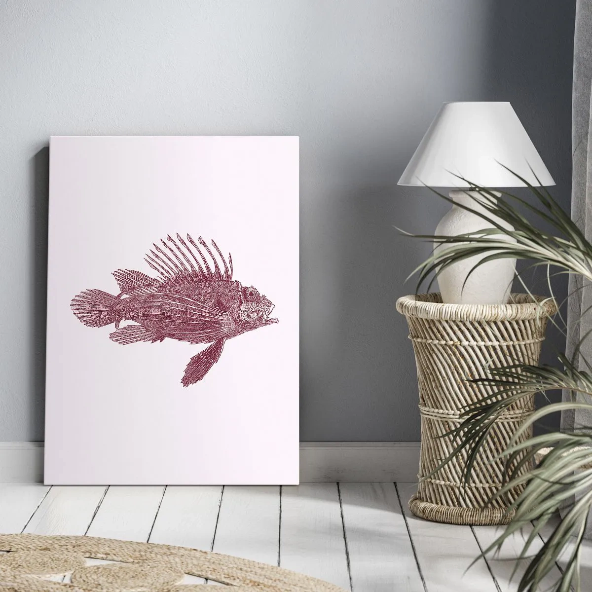 Bild auf Leinwand - Leinwandbild - Bewohner exotischer Gewässer - 65x120 cm