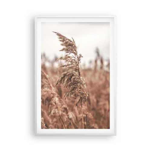 Poster in einem weißen Rahmen - Auf den Feldern ist es schon Herbst - 61x91 cm