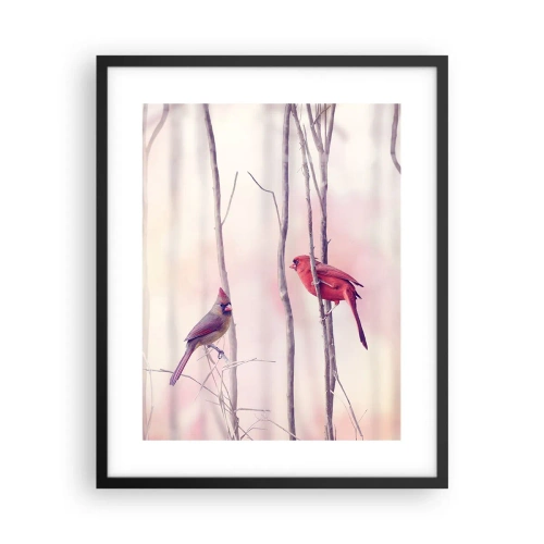 Poster in einem schwarzem Rahmen - Geschichte vom rosa Wald - 40x50 cm