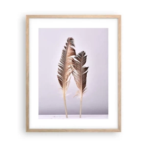 Poster in einem Rahmen aus heller Eiche - Gegen das Nichts - 40x50 cm