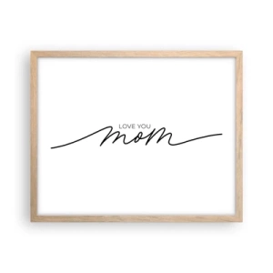 Poster in einem Rahmen aus heller Eiche - Große Emotionen - 50x40 cm