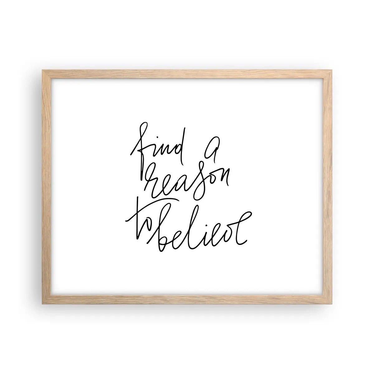 Poster in einem Rahmen aus heller Eiche - Es ist möglich - 50x40 cm