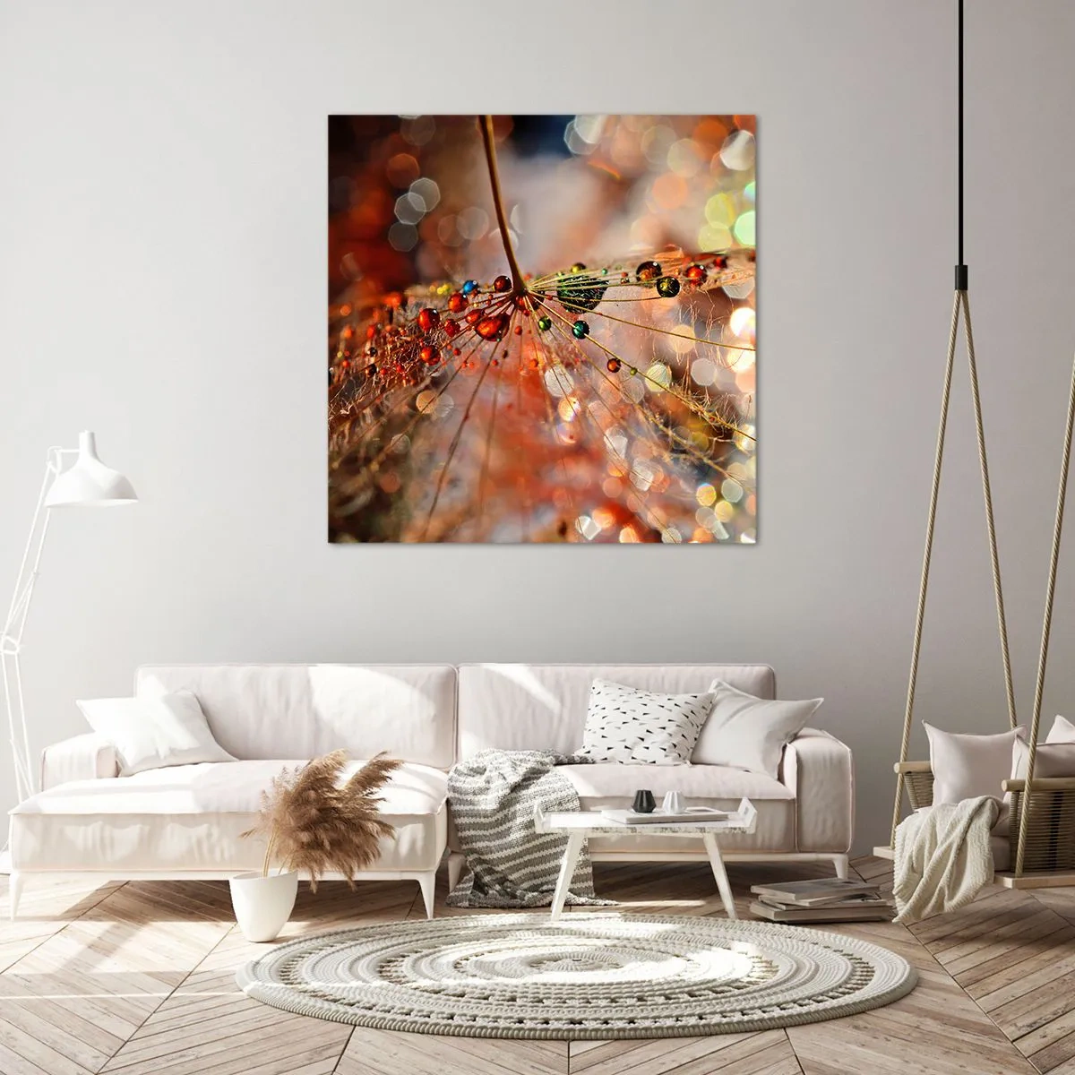 Bild auf Leinwand - Leinwandbild - Auf einem Spinnenfaden aufgefädelt - 30x30 cm