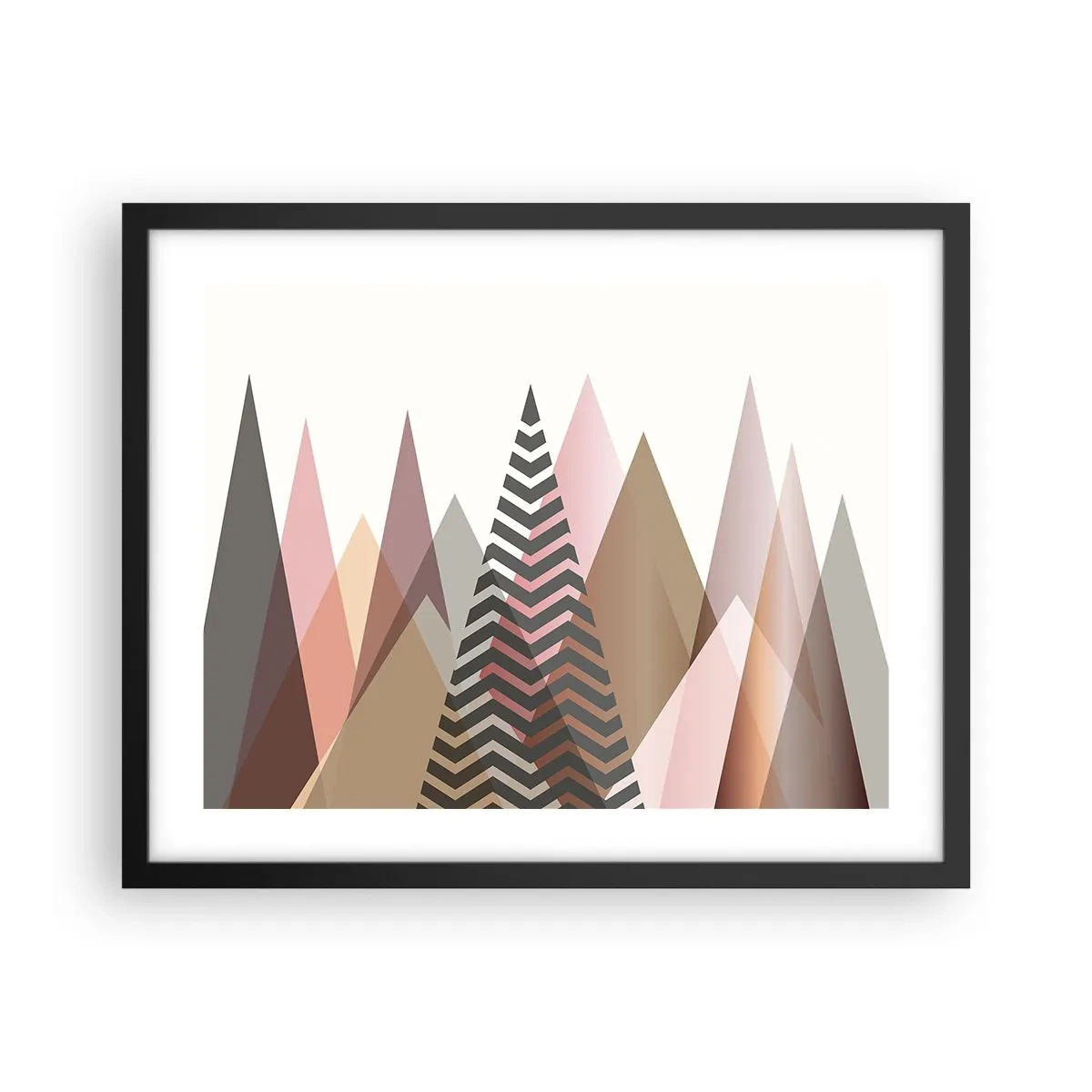 Poster in einem schwarzem Rahmen - Pyramidale Aussicht - 50x40 cm