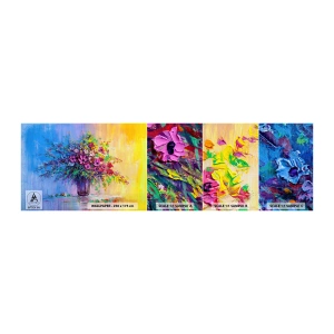 Fototapeten Muster Selbstklebend Deluxe Sticker - Sommergeschenk der Wiese - Blumen in einer Vase, Stück, Blumenstrauß - 100x30 cm