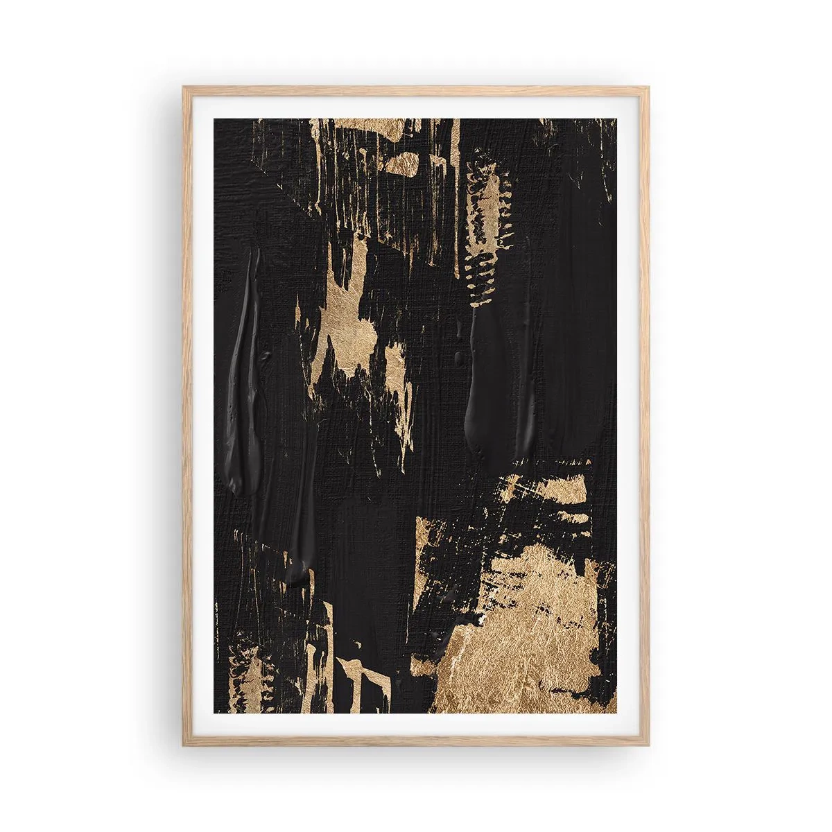 Poster in einem Rahmen aus heller Eiche - Spur einer Berührung - 70x100 cm