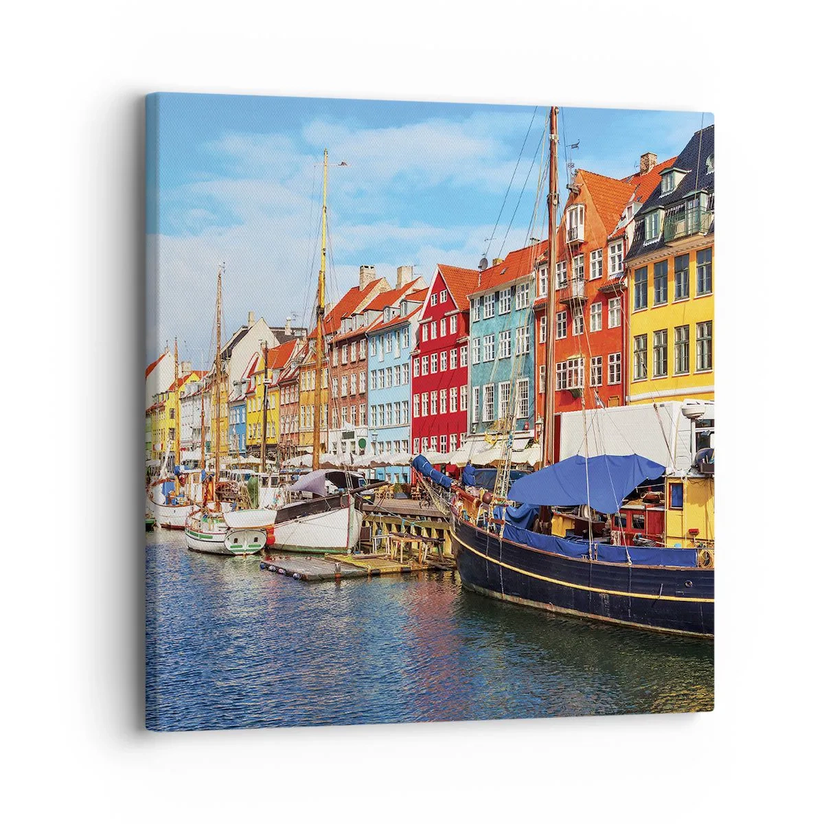 Bild auf Leinwand - Leinwandbild - Fröhlicher Kai - 30x30 cm