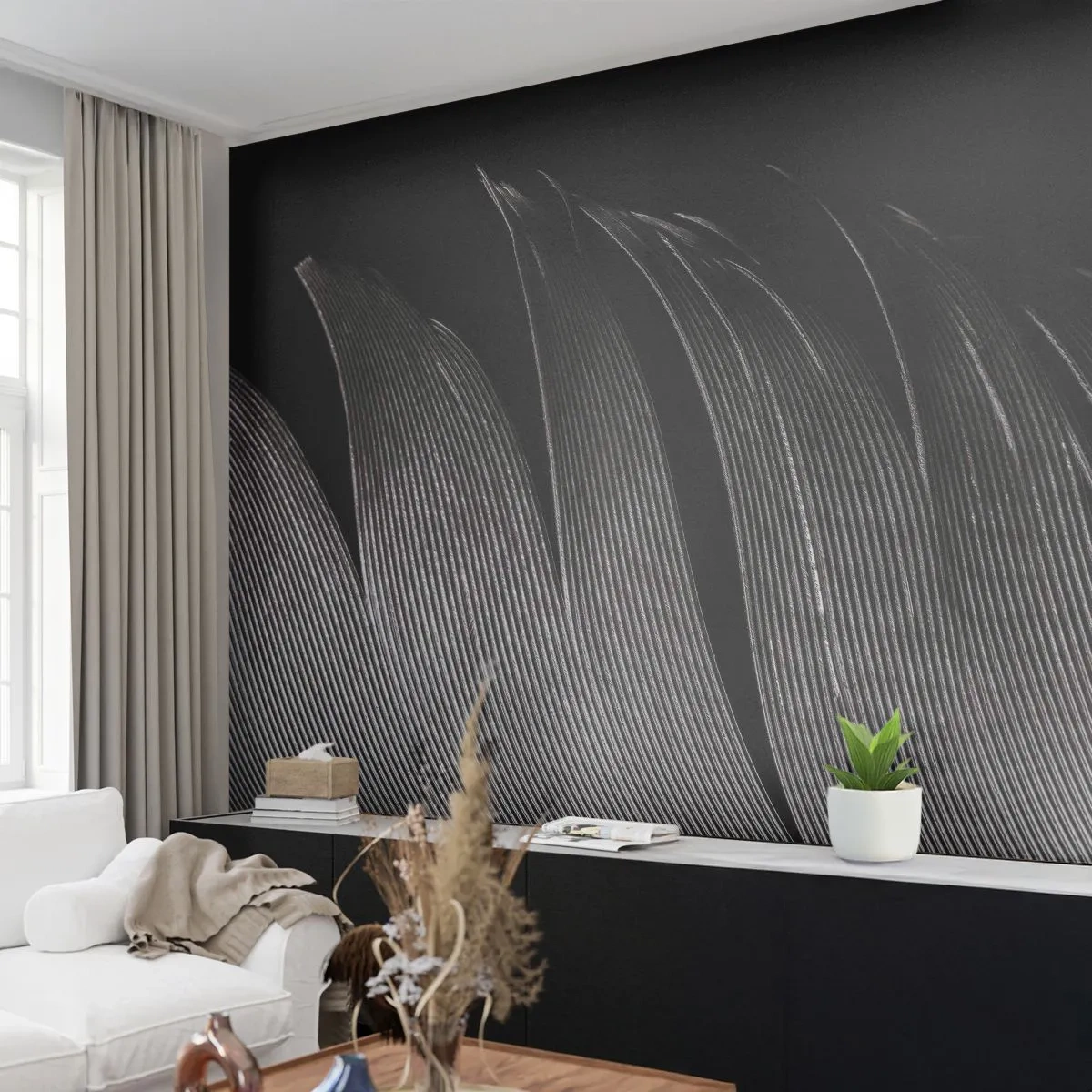 Fototapete Premium Canvas - Stift – ein wunderbares Design - Stift, Minimalismus, Leichtigkeit - 150x105 cm