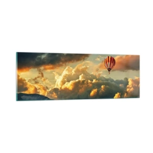 Glasbild - Bild auf glas - Ich fliege, weil ich es will - 90x30 cm