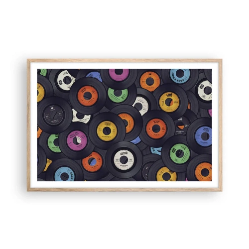 Poster in einem Rahmen aus heller Eiche - Farben der Klassiker - 91x61 cm