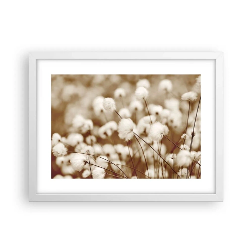 Poster in einem weißen Rahmen - Flauschiges Kornfeld - 40x30 cm