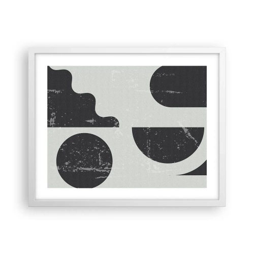 Poster in einem weißen Rahmen - Komposition oben und unten - 50x40 cm