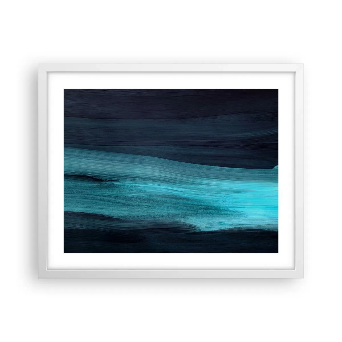 Poster in einem weißen Rahmen - Gehen Sie mit dem Strom - 50x40 cm