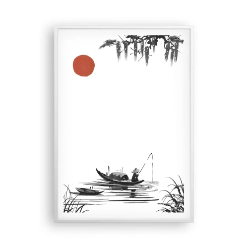 Poster in einem weißen Rahmen - Asiatischer Nachmittag - 70x100 cm