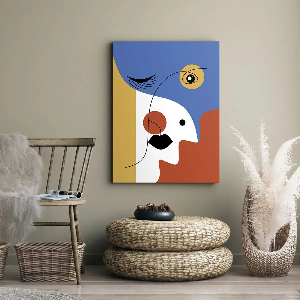 Bild auf Leinwand - Leinwandbild - Dekonstruiertes Porträt - 70x100 cm