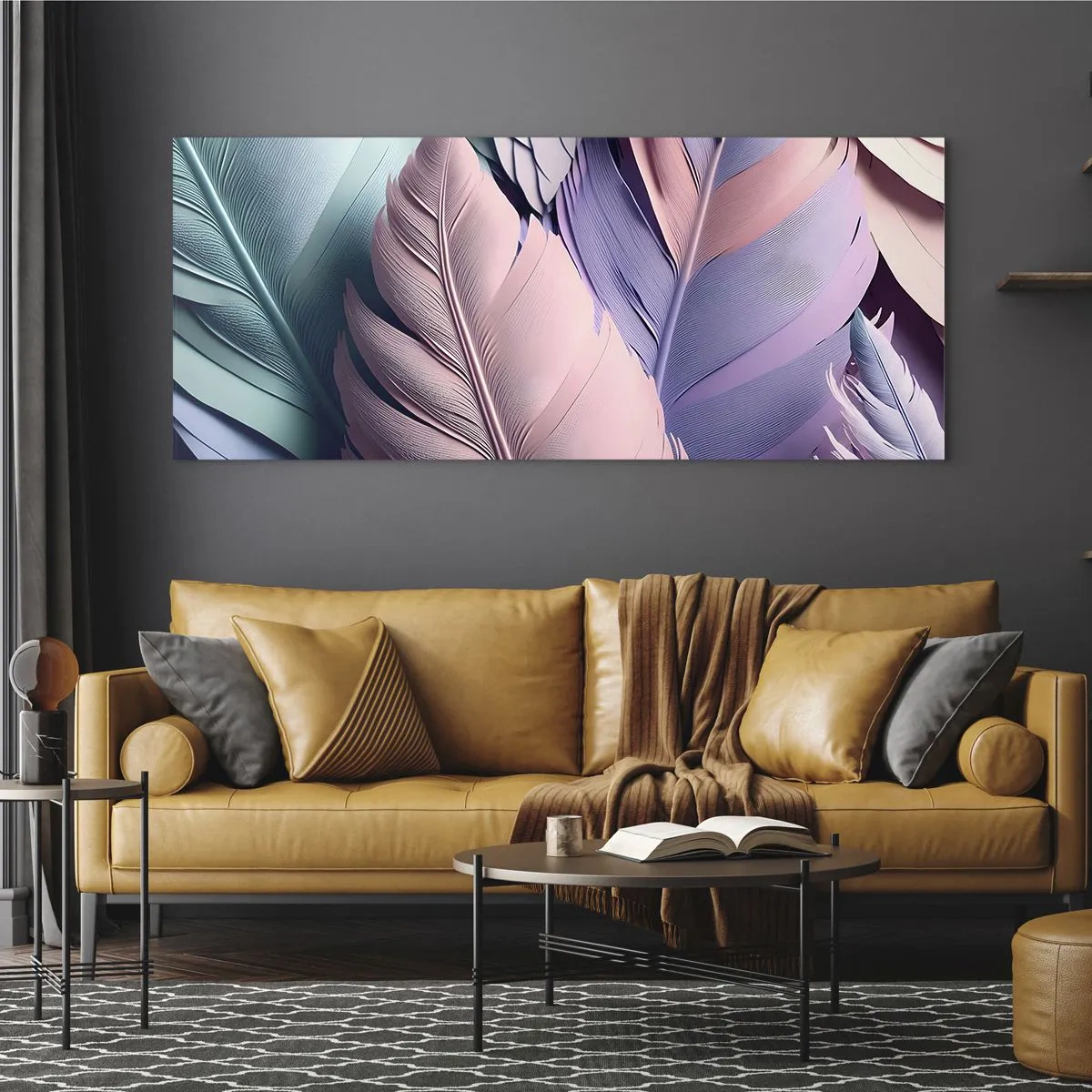 Glasbild - Bild auf glas - Vogel-Chic - 100x40 cm