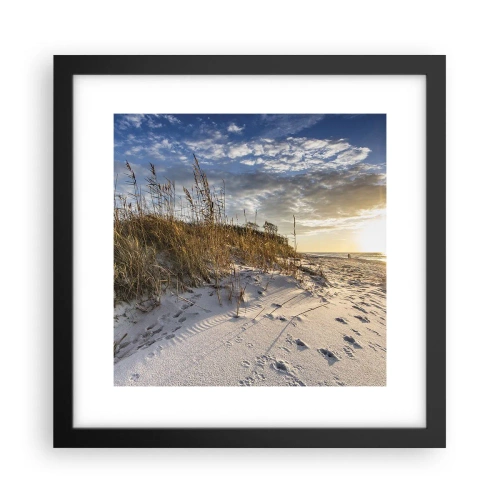 Poster in einem schwarzem Rahmen - Einladung zu einem Spaziergang - 30x30 cm