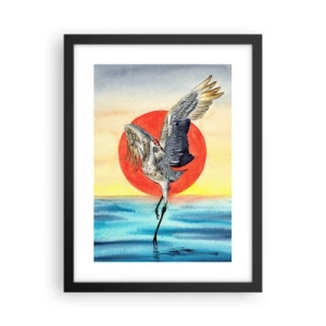 Poster in einem schwarzem Rahmen - Es ist Zeit zurückzugehen - 30x40 cm