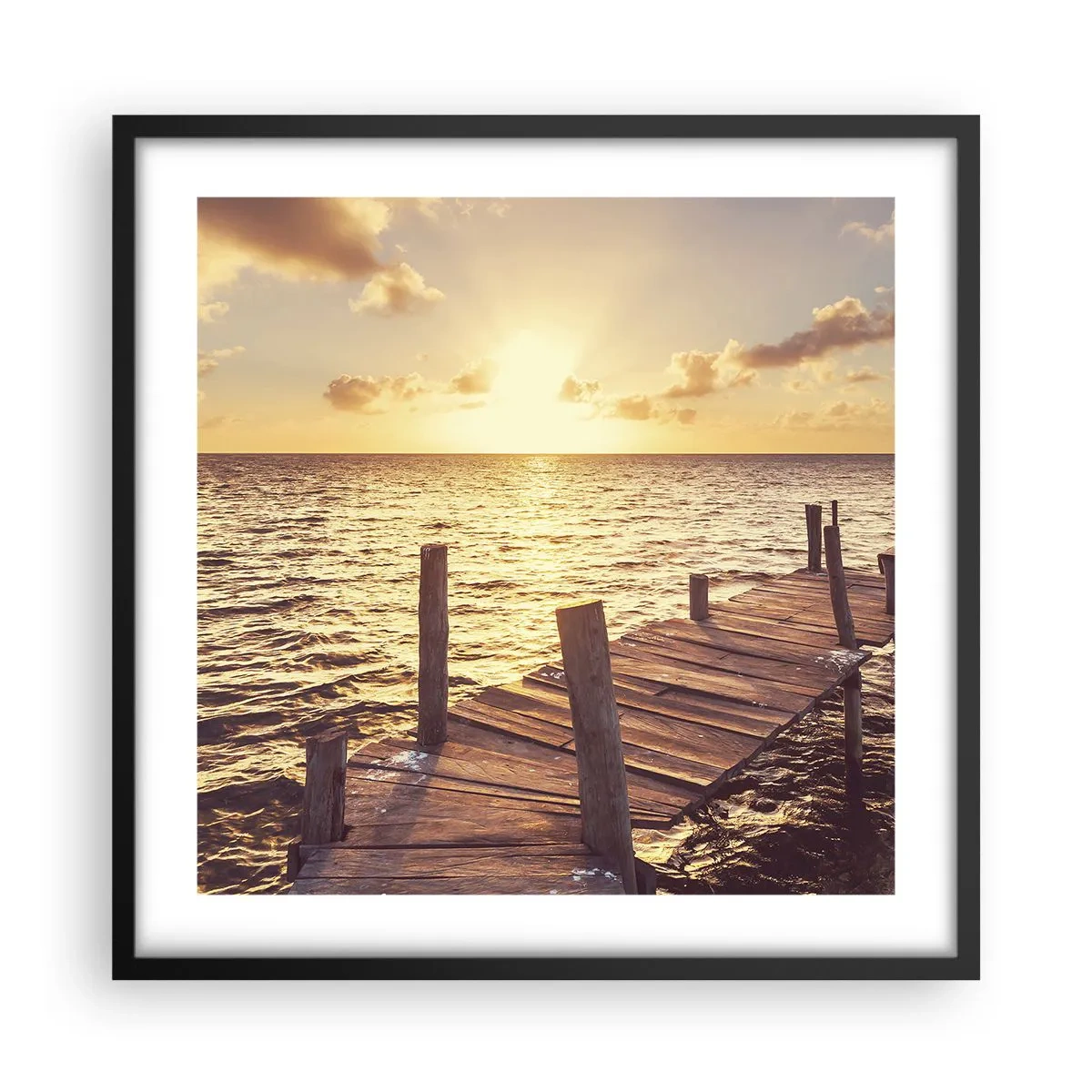 Poster in einem schwarzem Rahmen - Das goldene Land der Sanftmut - 50x50 cm