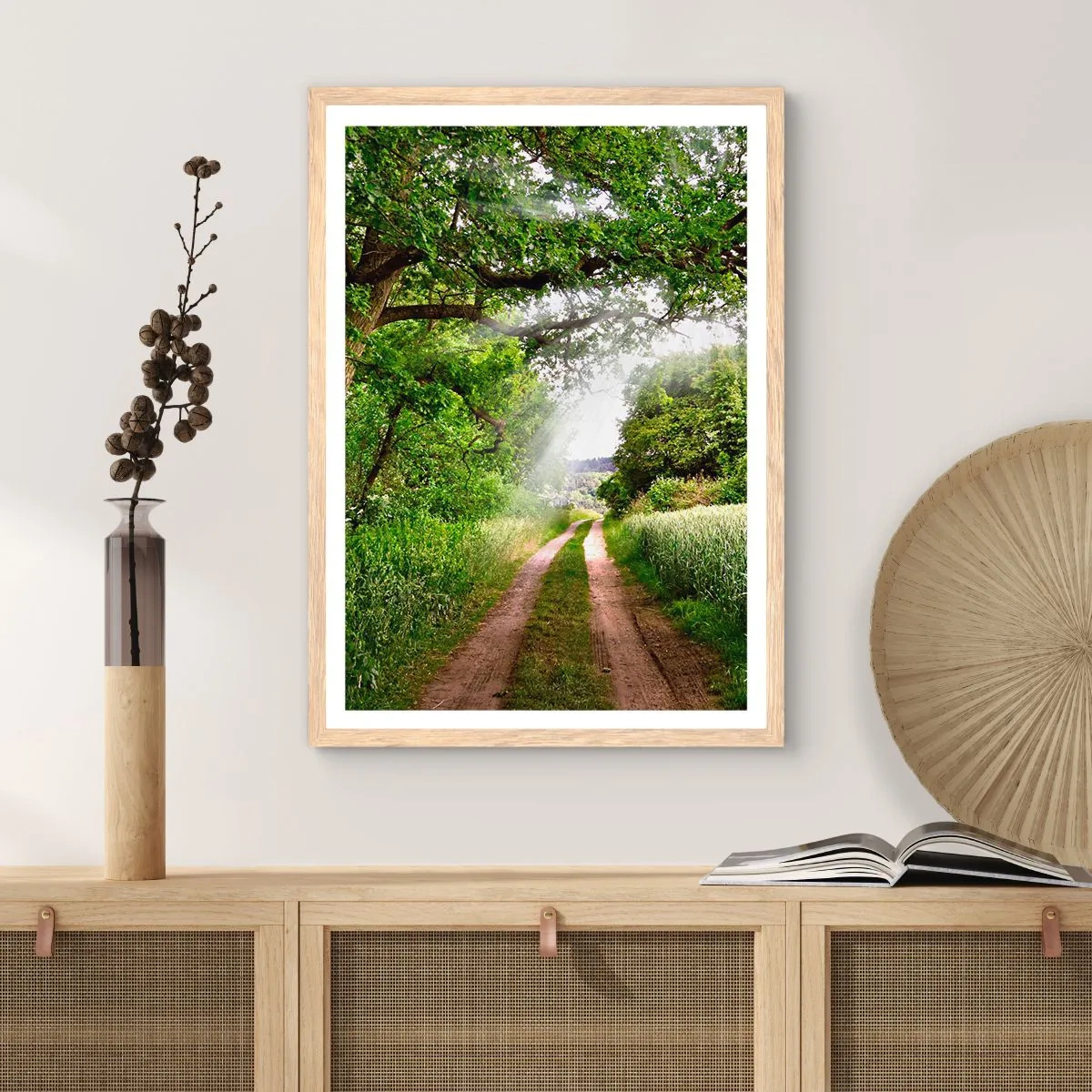 Poster in einem Rahmen aus heller Eiche - Et in Arcadia ego - 70x100 cm