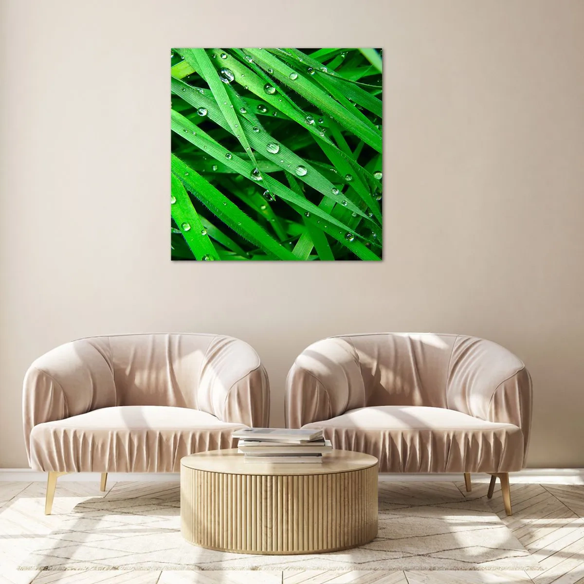 Glasbild - Bild auf glas - Grün spielen - 40x40 cm