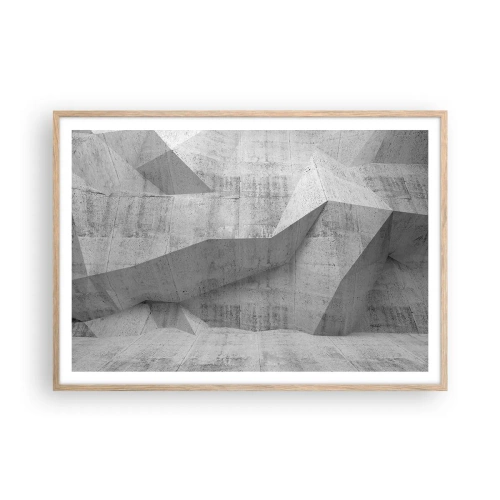 Poster in einem Rahmen aus heller Eiche - Eine echte Herausforderung - 100x70 cm