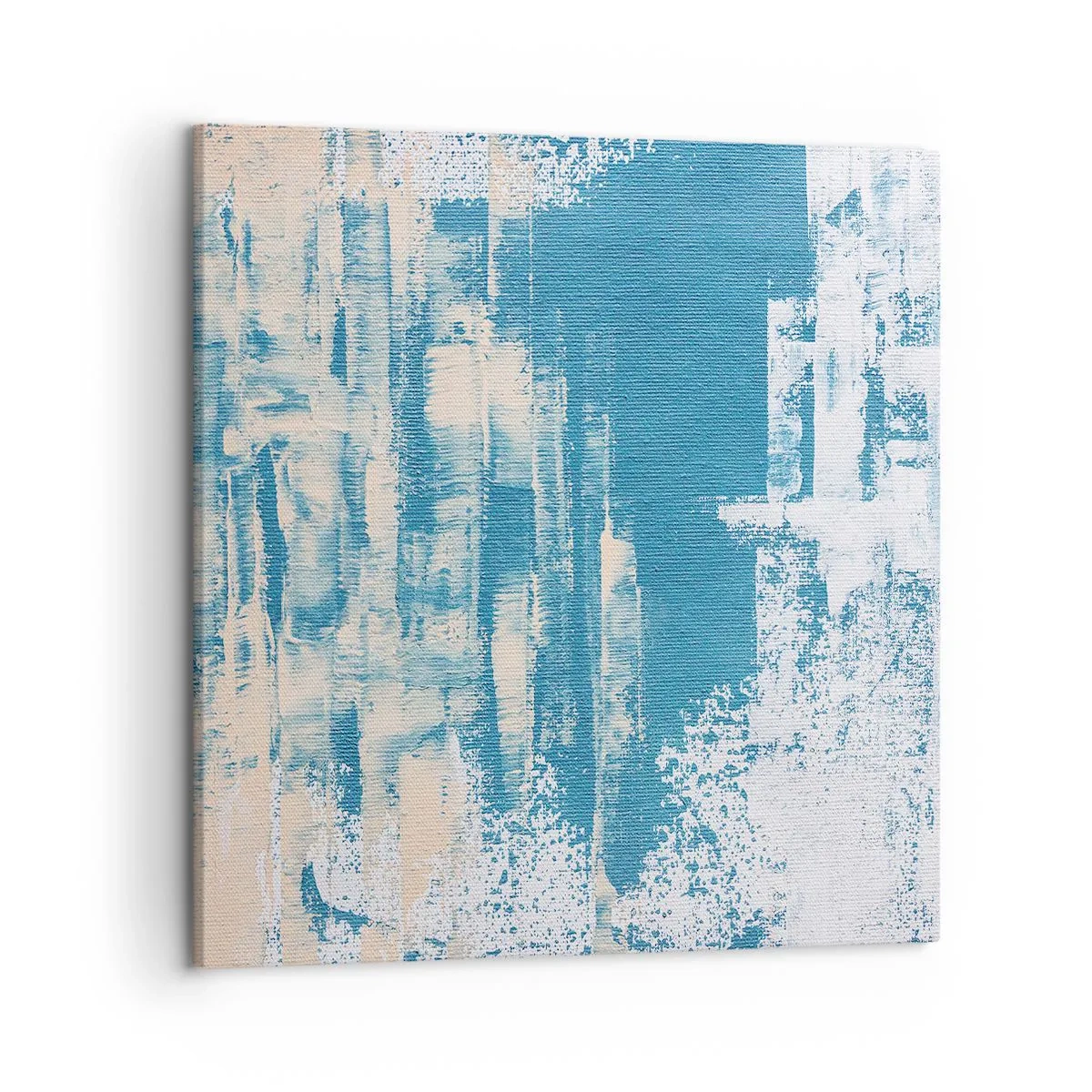 Bild auf Leinwand - Leinwandbild - Durch einen Eiszapfen - 50x50 cm