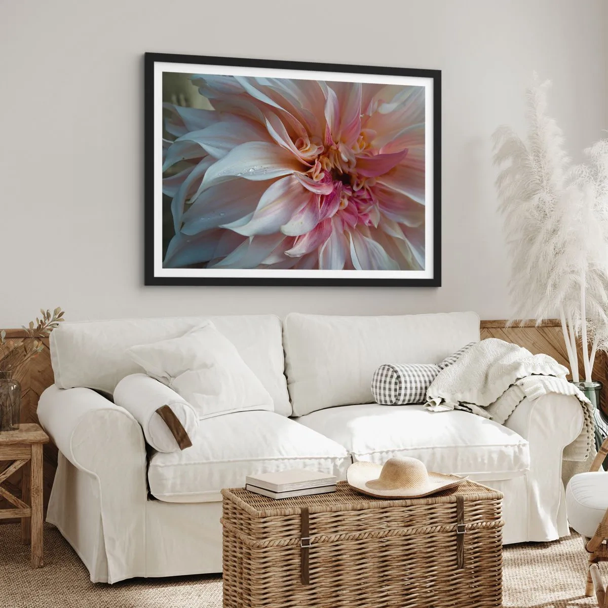 Poster in einem schwarzem Rahmen - Blühende Frische - 91x61 cm
