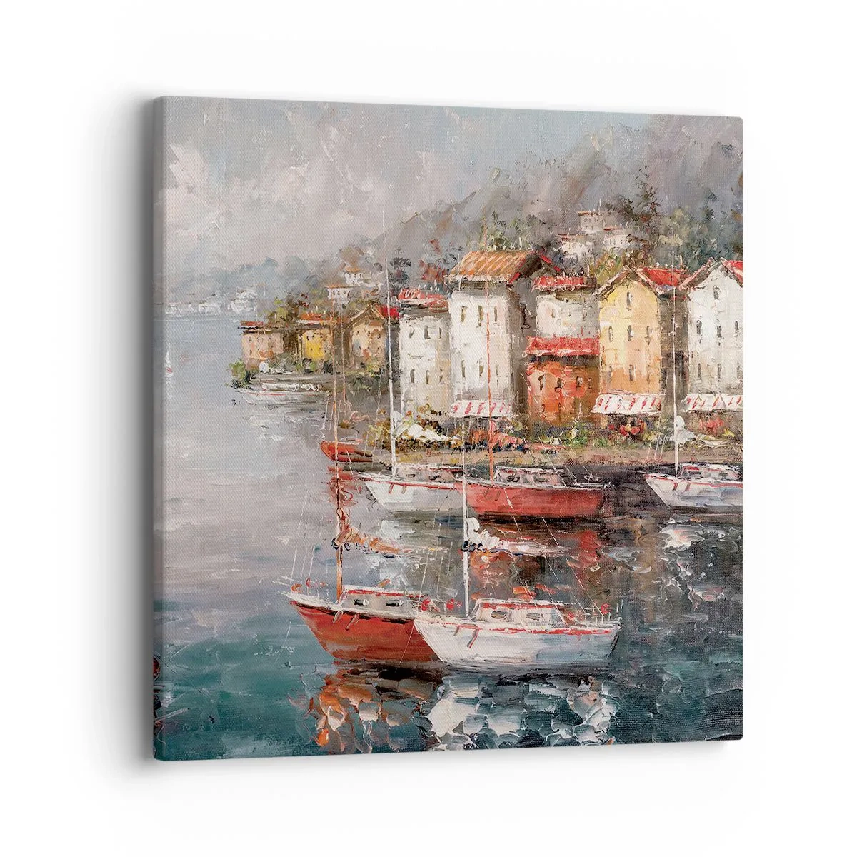 Bild auf Leinwand - Leinwandbild - Romantische Oase - 40x40 cm