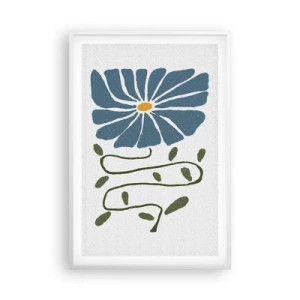 Poster in einem weißen Rahmen - Zweig für eine Blume - 61x91 cm