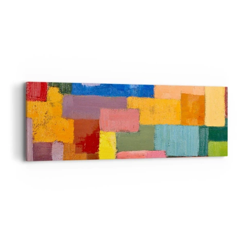 Bild auf Leinwand - Leinwandbild - Jeder ist anders, alle bunt - 90x30 cm