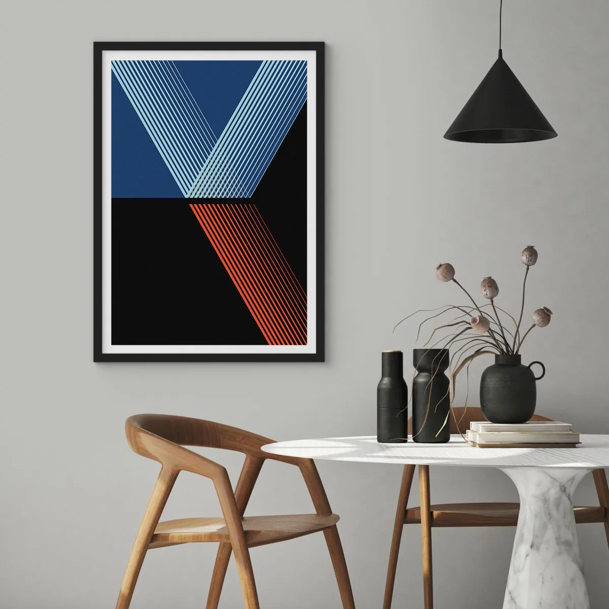 Poster in einem schwarzem Rahmen - Eine einfache Geschichte - 40x50 cm