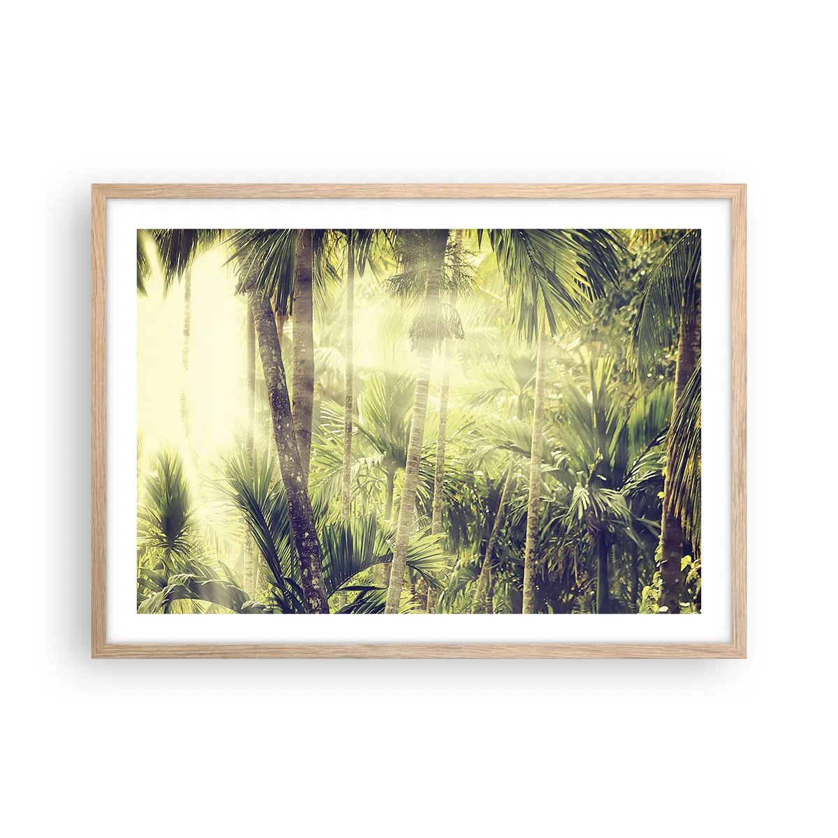 Poster in einem Rahmen aus heller Eiche - In grüner Hitze - 70x50 cm