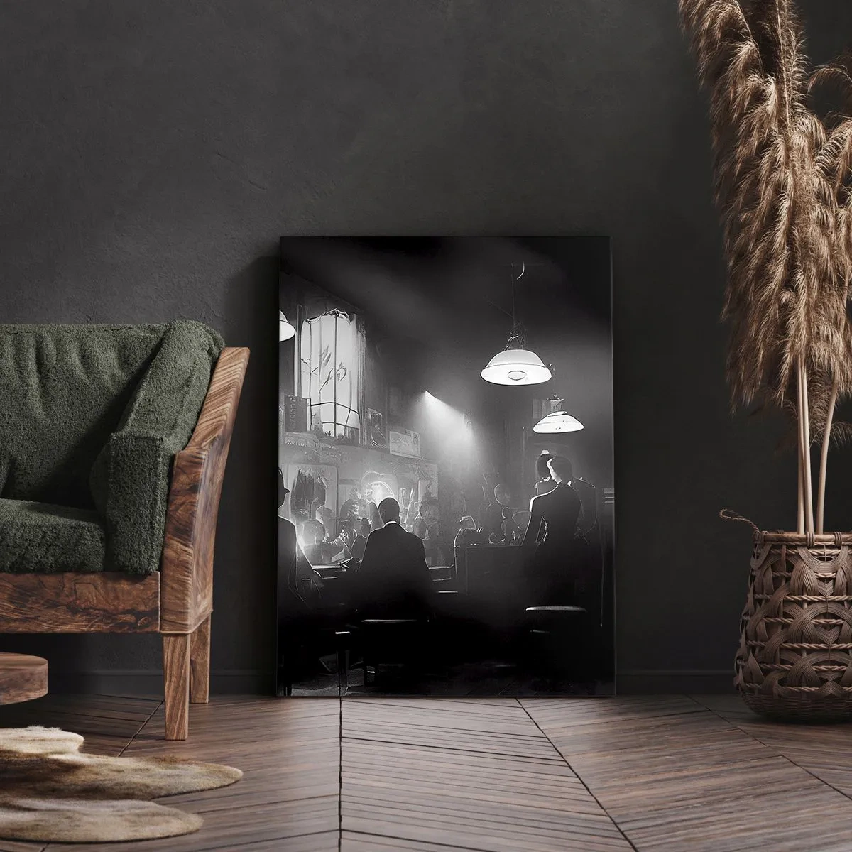 Bild auf Leinwand - Leinwandbild - In Jazz-Atmosphäre - 65x120 cm