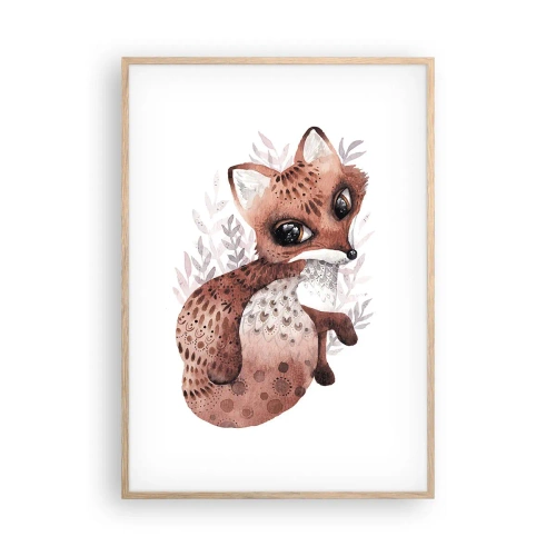 Poster in einem Rahmen aus heller Eiche - Einfach lieben - 70x100 cm