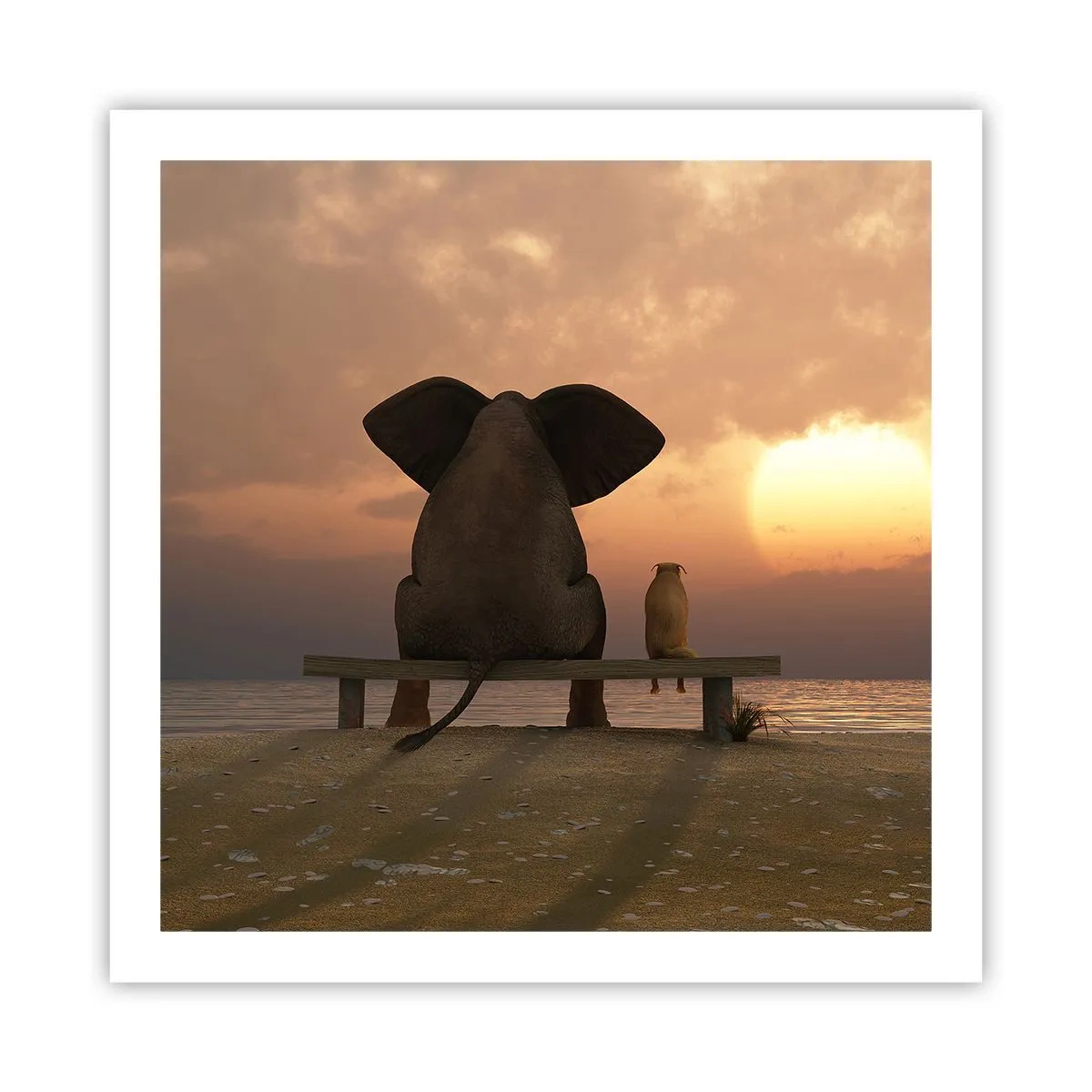 Poster - Es tut gut zusammen zu schweigen - 60x60 cm