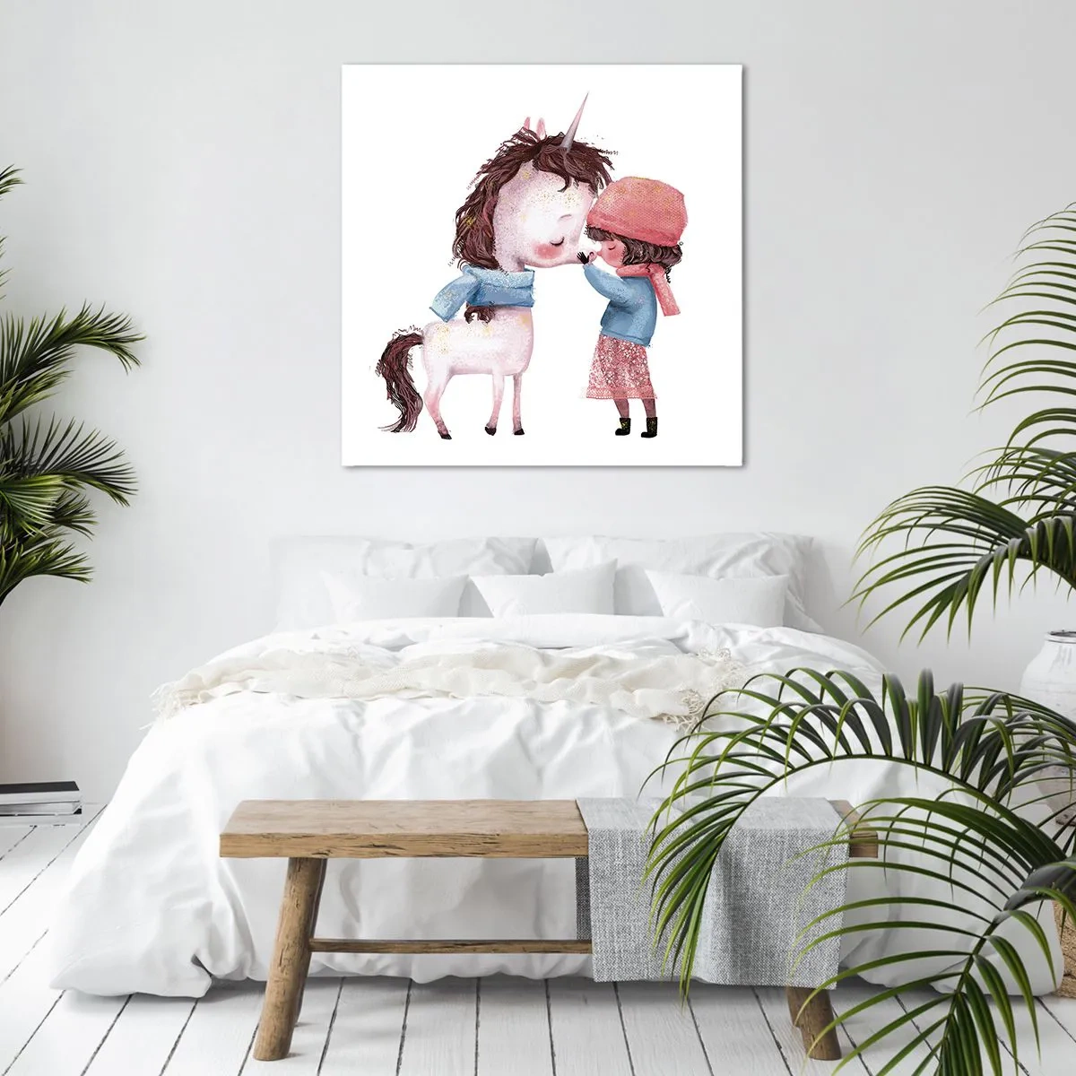 Bild auf Leinwand - Leinwandbild - Ein Wintermärchen - 70x70 cm