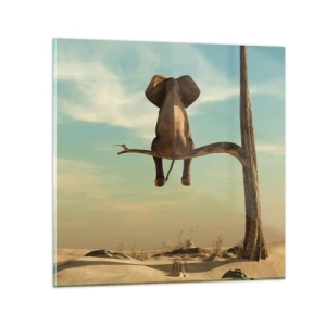 Glasbild - Bild auf glas - Neuer Blickwinkel - 60x60 cm