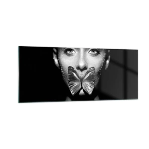 Glasbild - Bild auf glas - Schmetterlingskuss - 100x40 cm