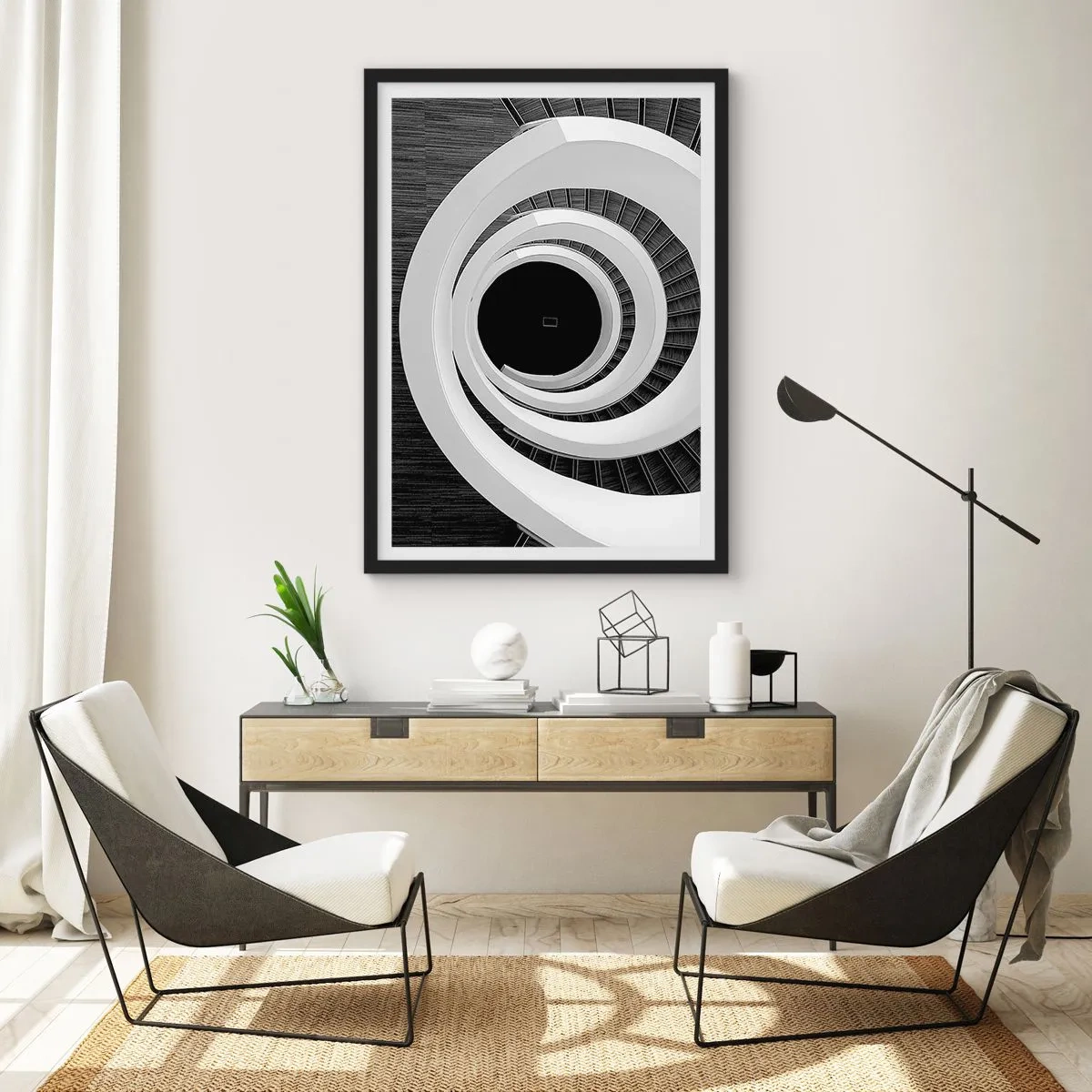 Poster in einem schwarzem Rahmen - Zum Kern der Sache - 40x50 cm
