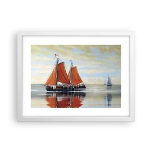 Poster in einem weißen Rahmen - Hey, Segel, Matrose ... - 40x30 cm