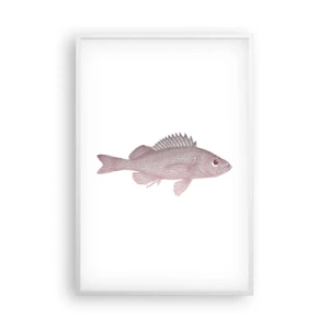 Poster in einem weißen Rahmen - Großäugiger Fisch - 61x91 cm
