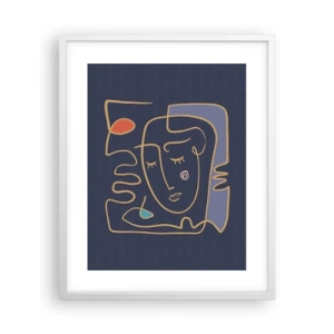 Poster in einem weißen Rahmen - In Gedanken - 40x50 cm