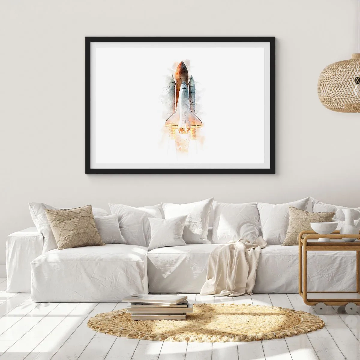 Poster in einem schwarzem Rahmen - Entdecker für den Anfang - 40x30 cm