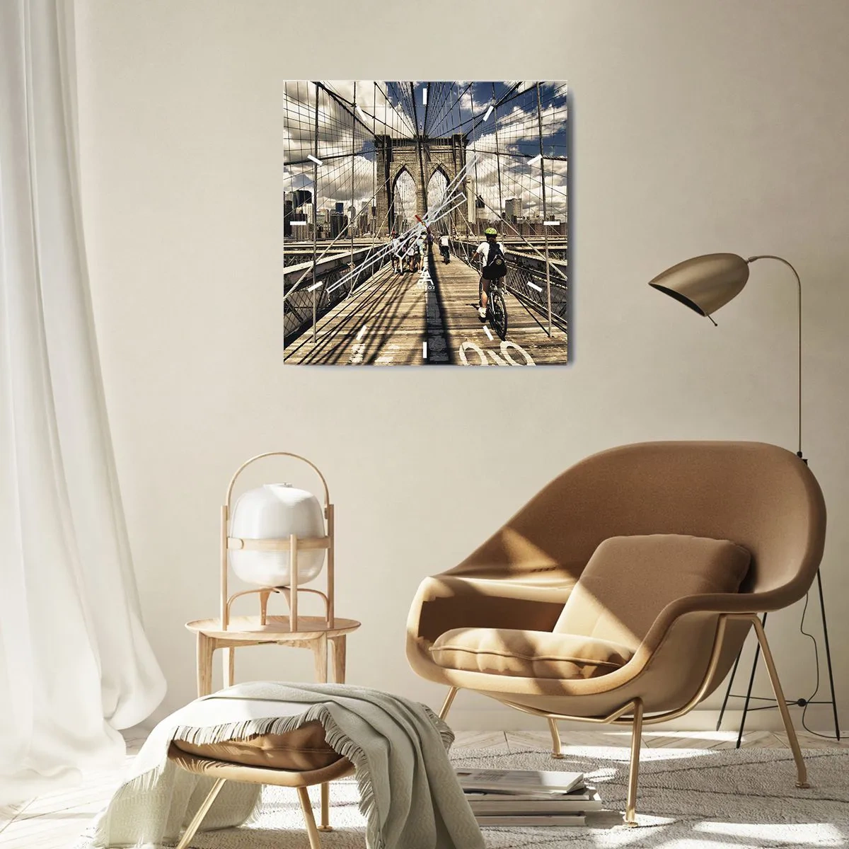 Wanduhr - Glasuhr - Direkt ins Herz der Stadt - 30x30 cm