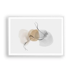 Poster in einem weißen Rahmen - Luftperlen - 100x70 cm