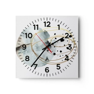 Wanduhr - Glasuhr - Vom Weltraum umarmt - 30x30 cm