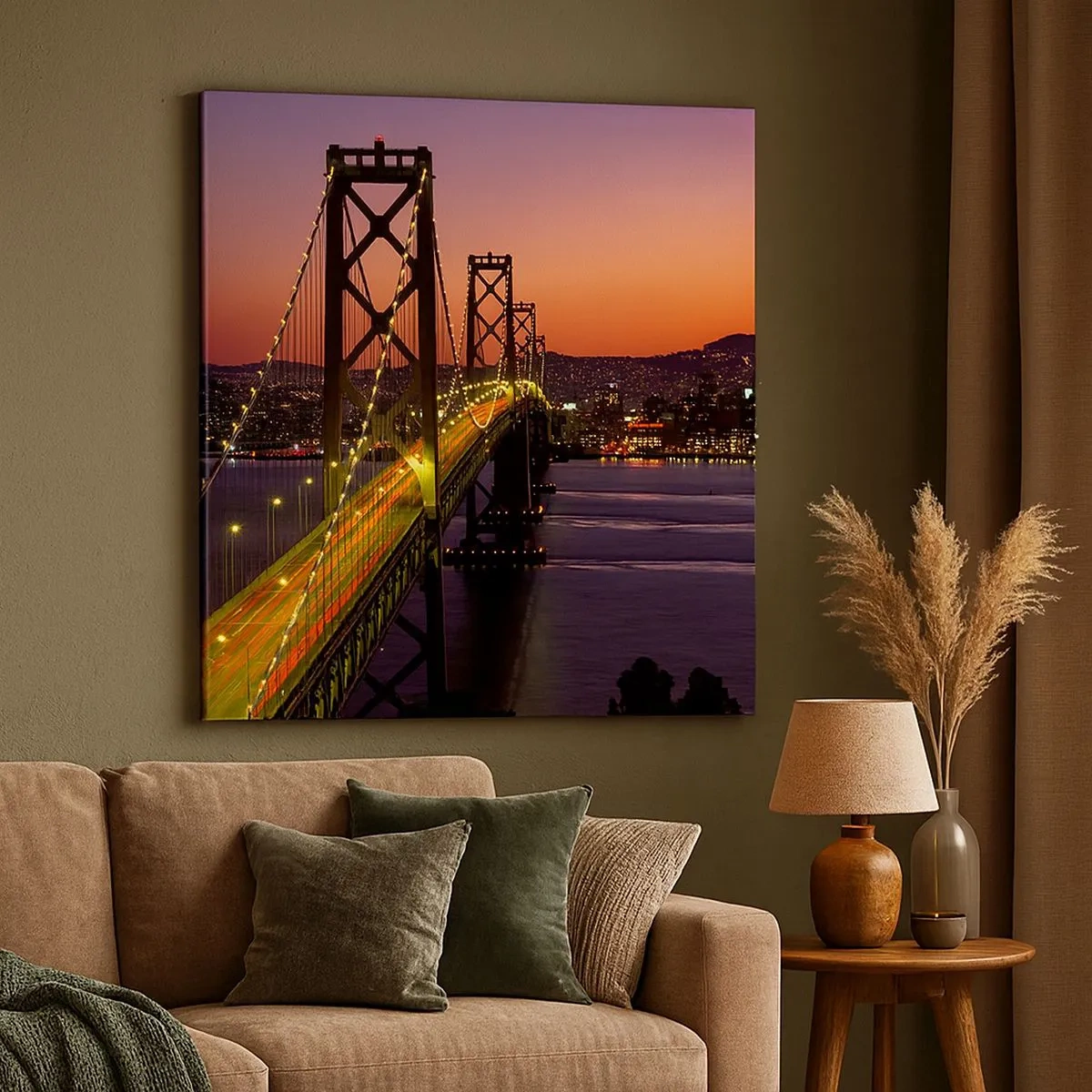 Bild auf Leinwand - Leinwandbild - Violetter Abend - 30x30 cm